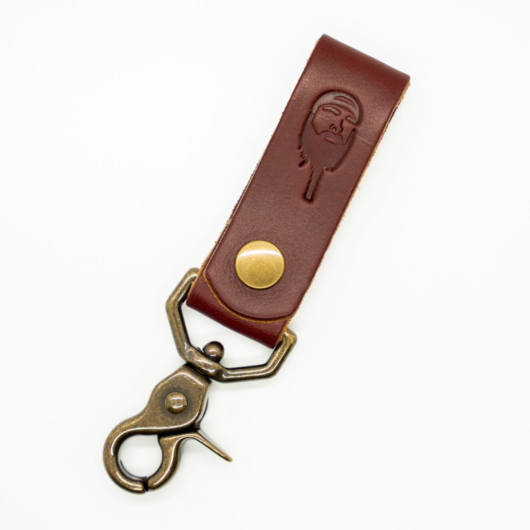 IATH Leather Snap Keychain - Oxblood – IamTimHowley